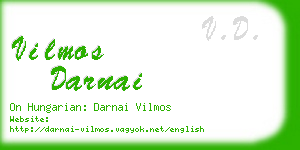 vilmos darnai business card